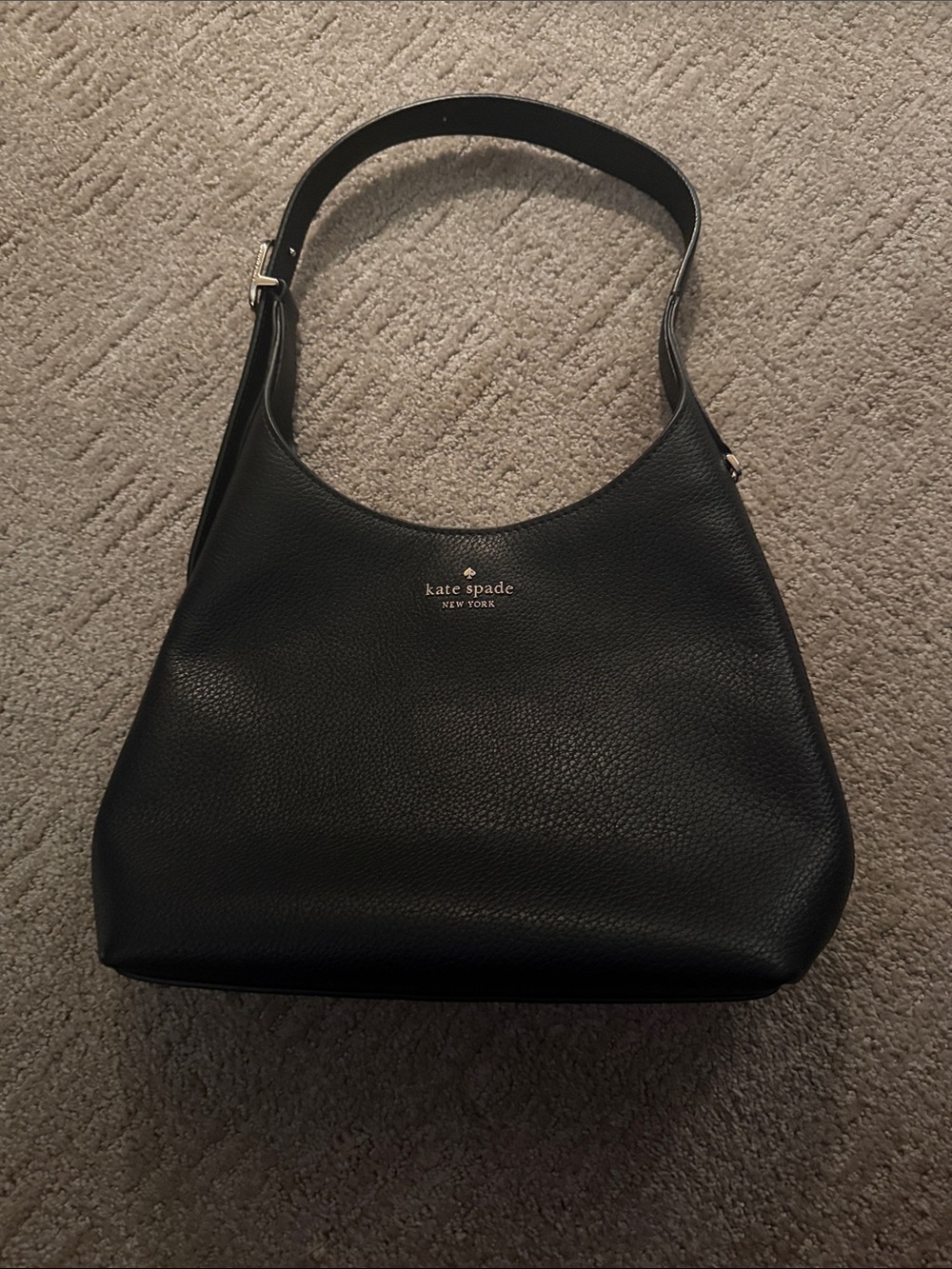 kate spade Black Pebbled Leather Shoulder Hobo